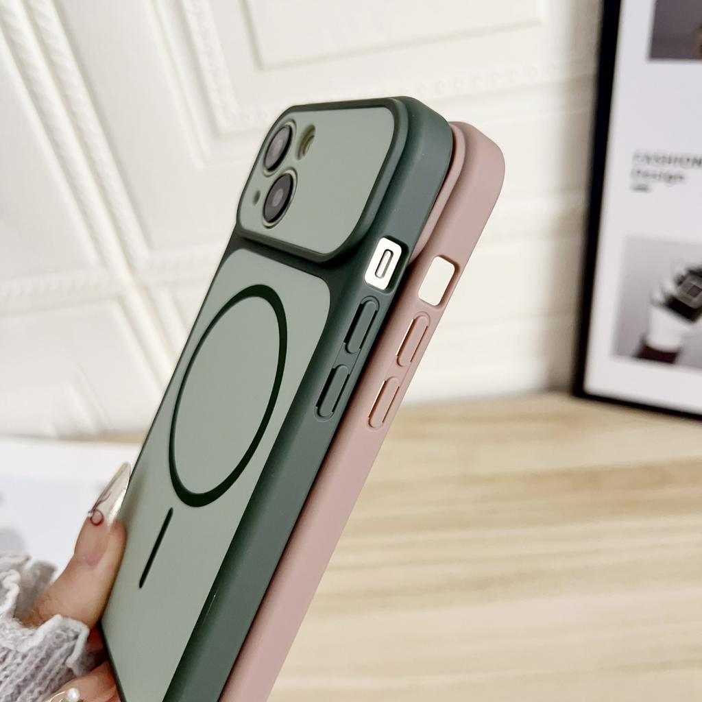 For iPhone 15 Case Compatible with MagSafe Dual Color Skin Touch TPU PC Shockproof Phone Cover