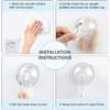 VIS'V Suction Cup Hooks, Small Shower Suction Hooks with Wipes, Heavy Duty, Removable and Reusable, Clear, 2 Pcs