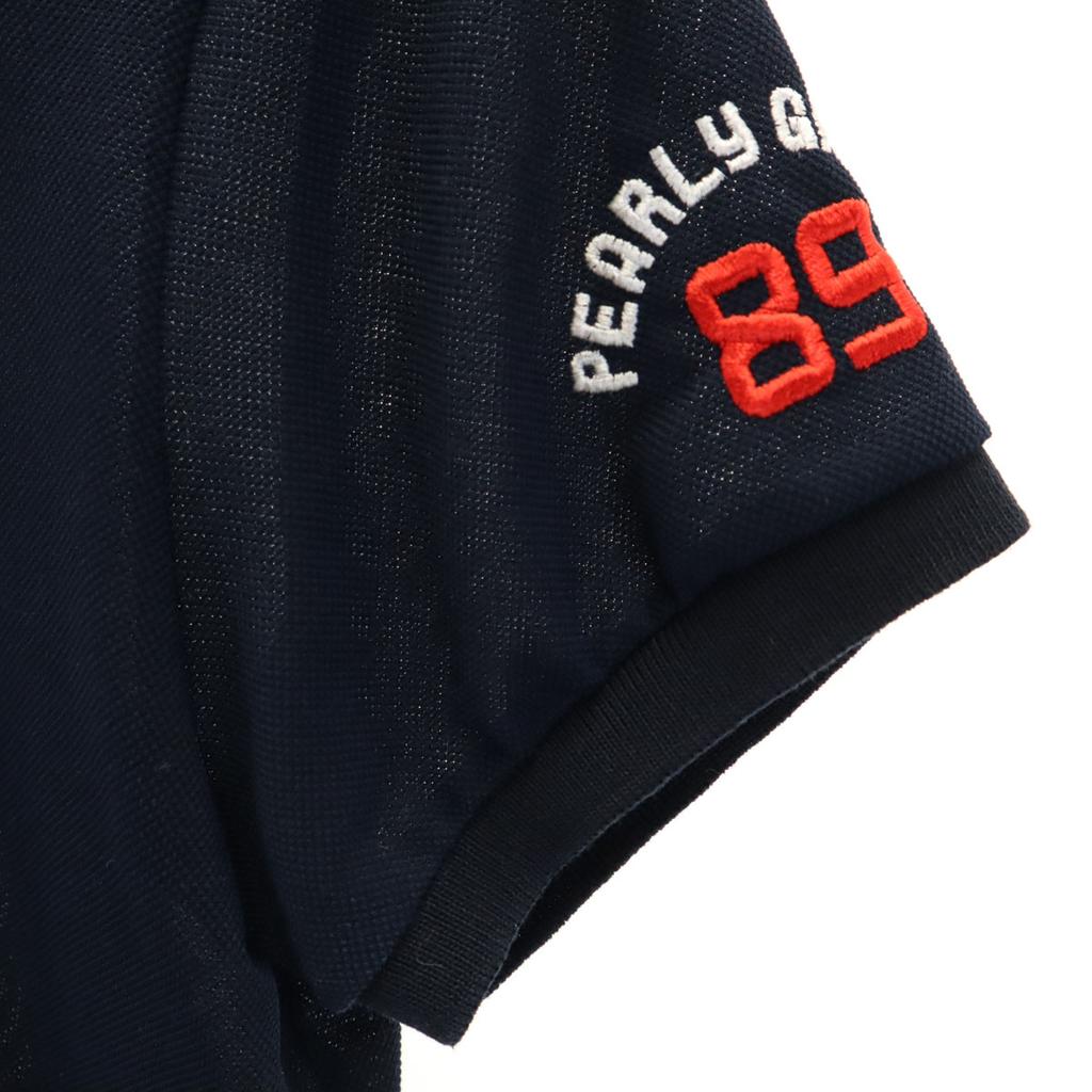 Pearly Gates Made In Japan Short Sleeve Polo Shirt Navy Women Used