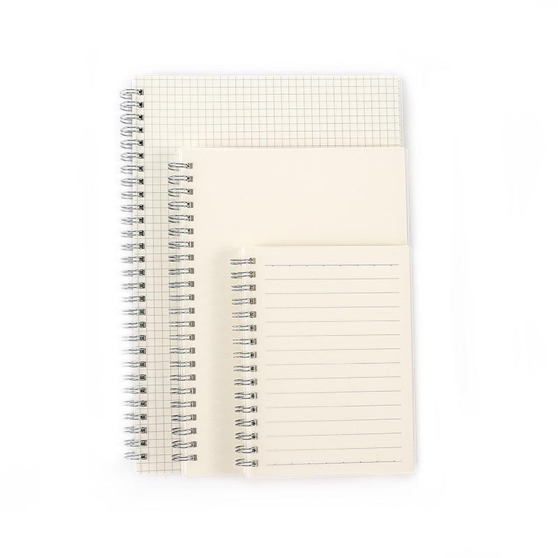 PPA5 Custom Clear Frosted Cover Coil-bound Loose-leaf Notebook - Grid/Lined Pages