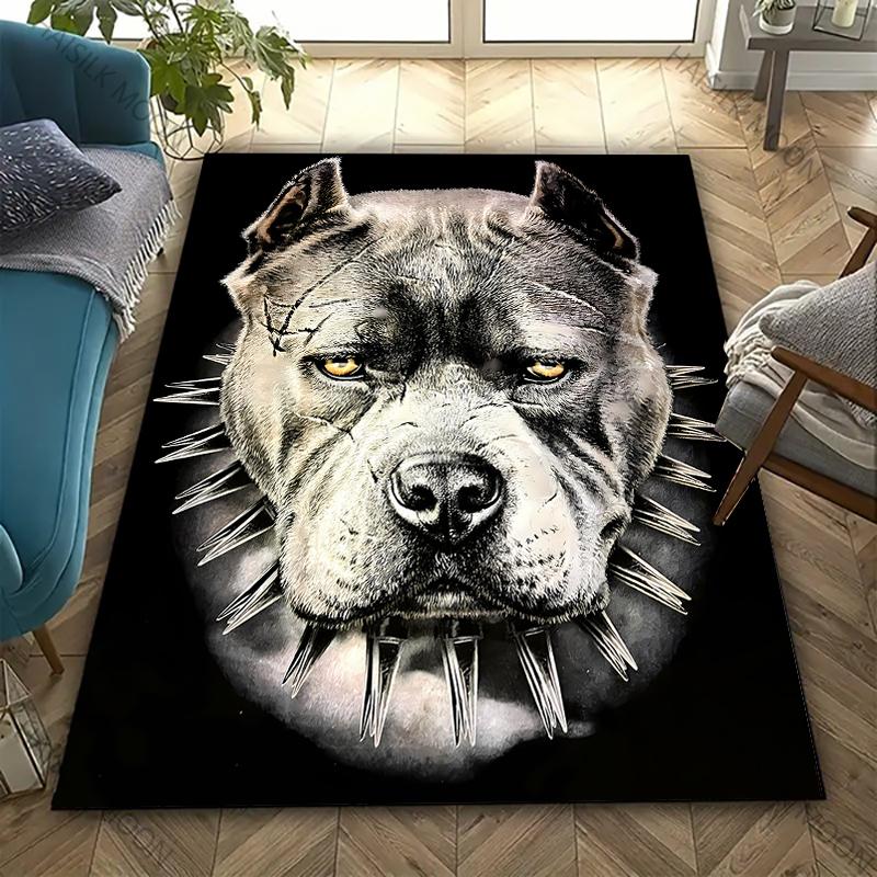 3D HD APBT American Bully and Pitbull Carpet New Release! Rug for Living Room Bedroom,Office Areas,Durable Machine Washable Mat