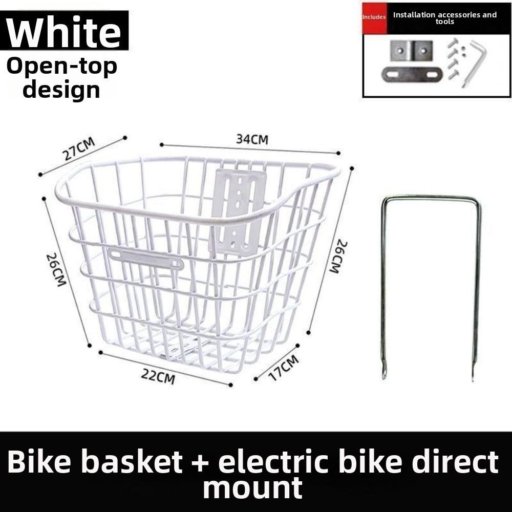 Easy To Install Large Capacity Storage Baskets Metal Bicycle Front Basket Bike Rear Mesh Basket 3