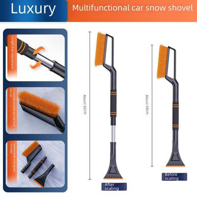 Car Snow Shovel Scraper Brush Defroster Tool - Multifunctional Winter Car Window Glass Ice Remover Cleaner