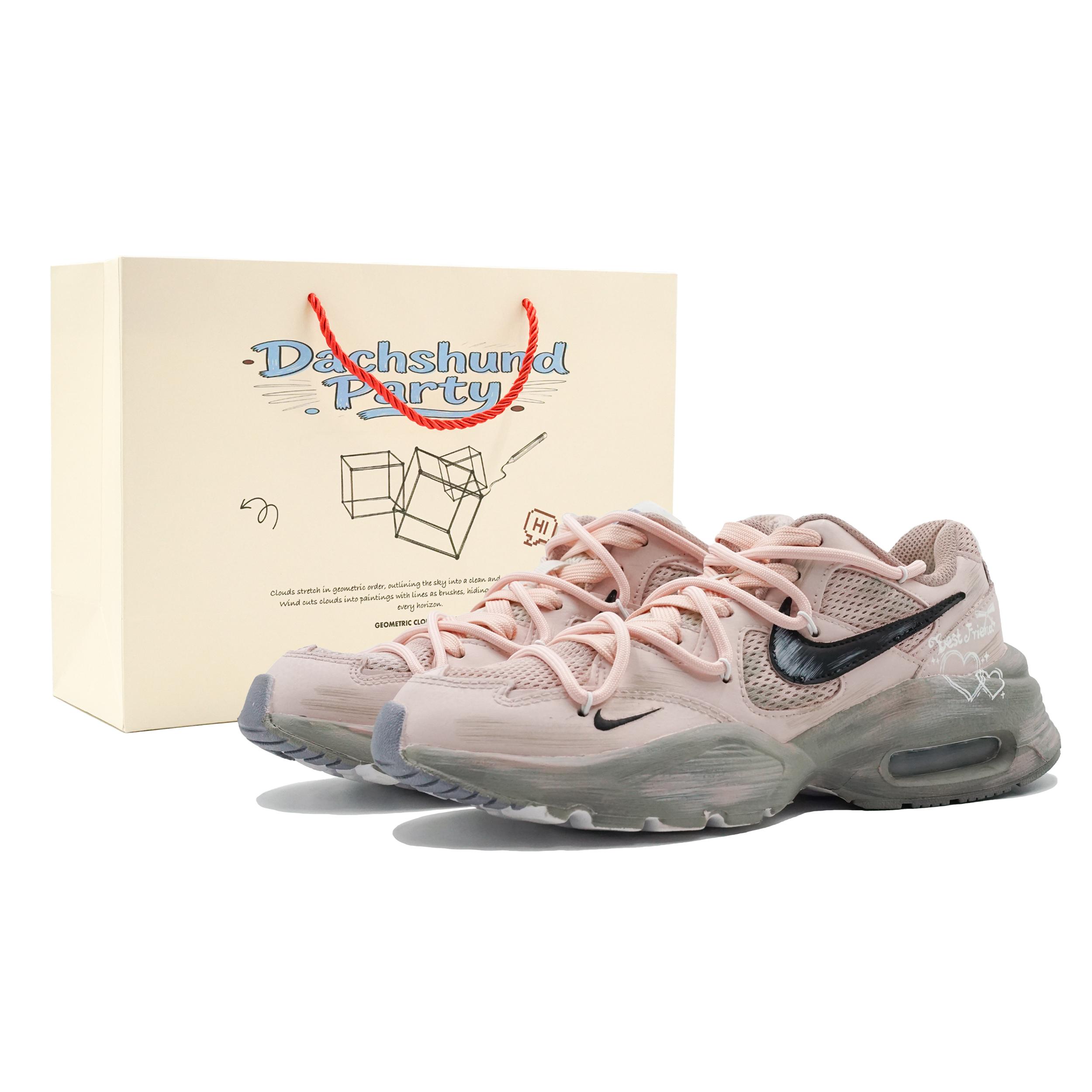 

Nike Air Max Furiosa Cushioning Abrasion Resistant Slip Resistant Low top Running Shoes Unisex Pink White CJ1671-105(Team- S-BOX) 36
