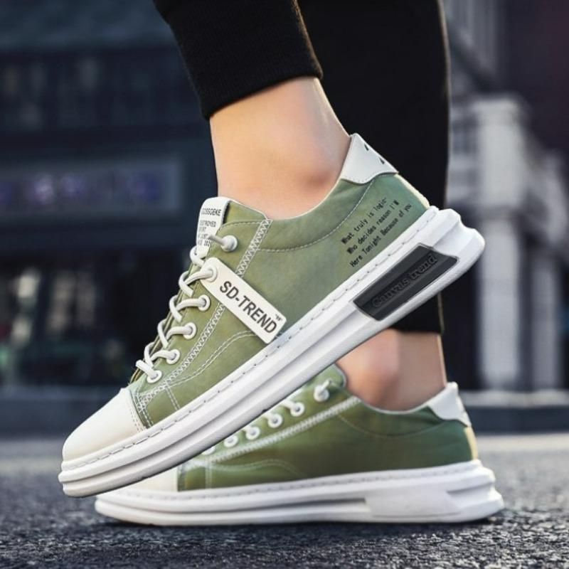Men's Shoes Canvas Shoe Summer Breathable Comfortable Men Sneakers Casual Walking Flats Lace-up Trendy Man Vulcanized Shoes 2024