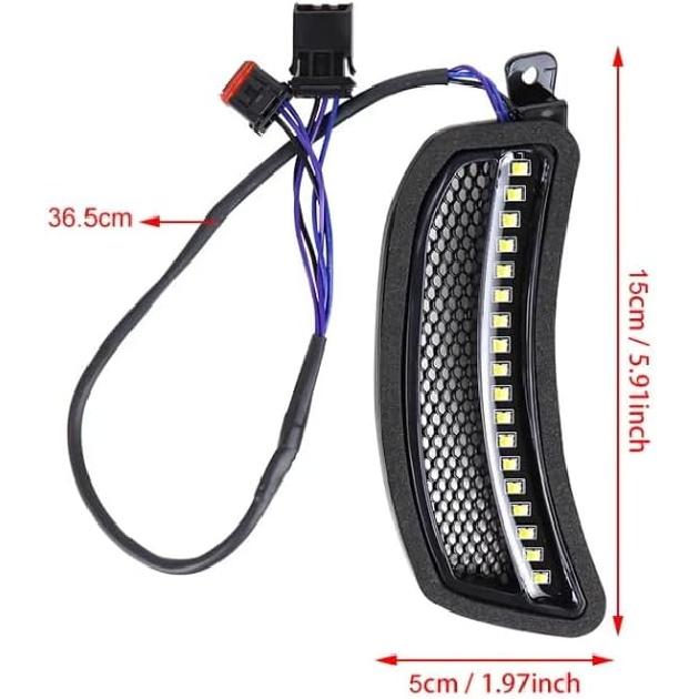 Waterproof Motorcycle Side Fairings Headlight LED Turn Signal Light Trim Lamp For Harley Low Rider ST FXLRST 2022-2025 2023,Low Rider El Diablo FXRST