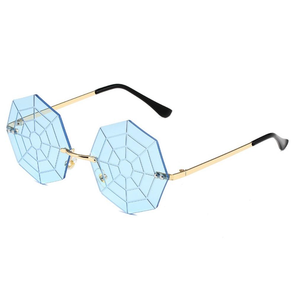 

Decor Cobwebs Shaped Sunglasses Funny Stylish Shades Fashion Rimless Sunglasses 9