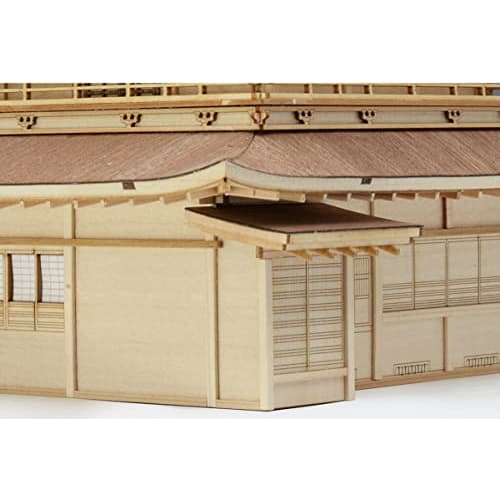 Woody Joe 1/75 Jisho-ji Temple Ginkakuji Wooden Model Assembly Kit, Molded Color