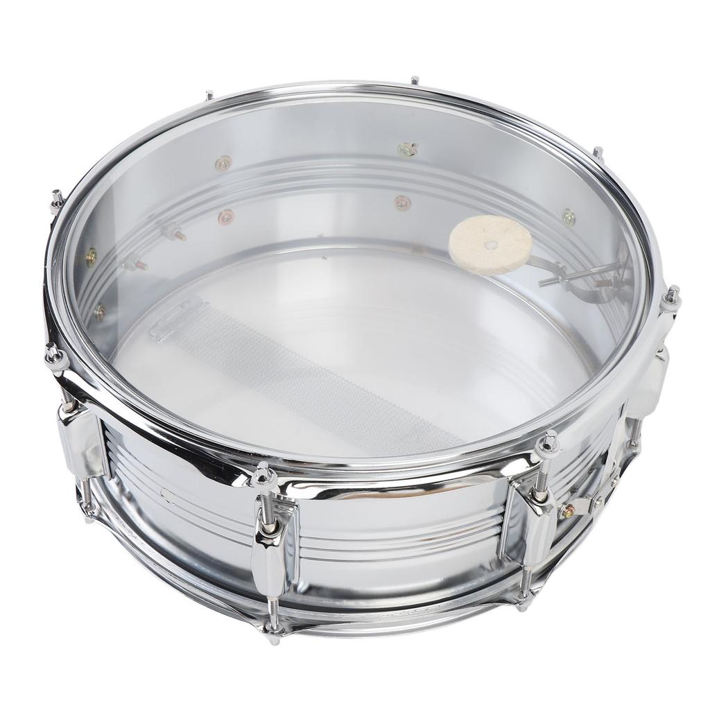 Snare Drum 14,6 x 6 Zoll Transparenter Schultergurt Übungs-Snare Drum für Anfänger für Auftritte