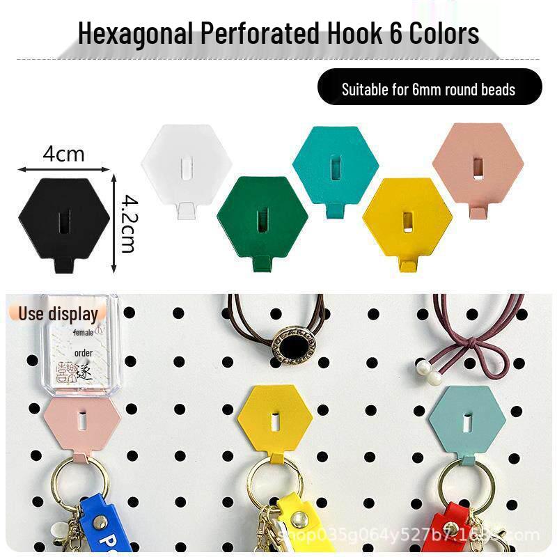 Pegboard Wall Organizer with Hooks - No-Drill Storage Rack for Entryway or Study Room.