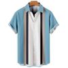 New summer casual hot sale D printing short-sleeved shirt Hawaiian shirt men's vacation seaside source