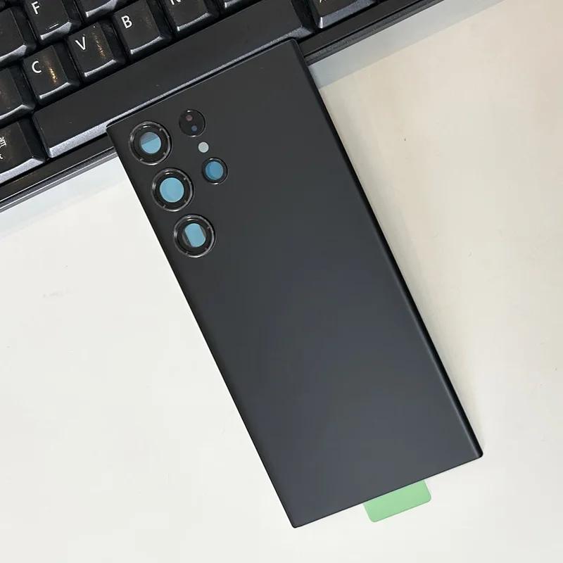 

Запасная задняя крышка корпуса для Samsung Galaxy S23 Ultra 5G SM-S918B SM-S918B/DS Заднее стекло + инструменты чёрный