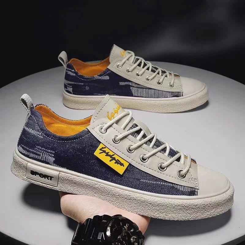 Men's board shoes 2025 new autumn Korean version trendy flat bottom board shoes student trend men's casual canvas shoes