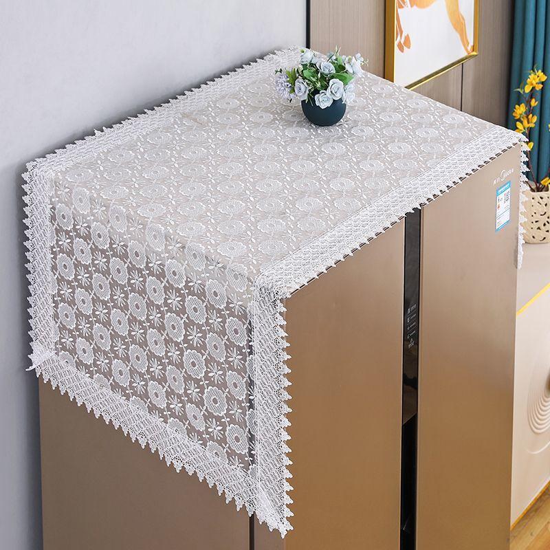 Lace Embroidery Refrigerator Towel with Single and Double Doors Dust-proof Protection Washing Machine Microwave Oven Cover Cloth and Towel