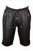 Boxer Gym Shorts Black 100% Leather Lambskin Unique Men Biker Genuine Stylish