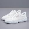 2025 New Spring Leather White Shoes Women's Korean Version of Versatile Casual Shoes Board Shoes Soft Sole Breathable Sports Running Shoes