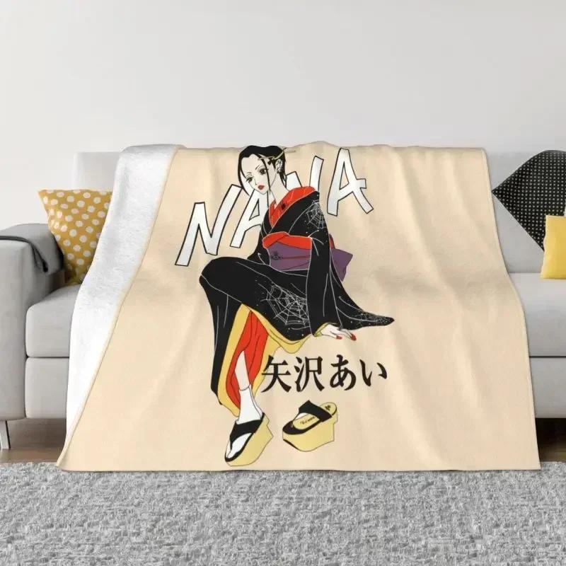 Breathable Soft Flannel Autumn Japanese Harajuku Anime Manga Throw Blanket for Couch Office Bedding Nana Osaki Blankets