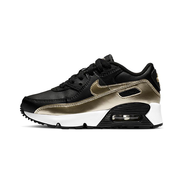 

Детские кроссовки Nike Air Max 90 PS Black Metallic Gold Star White CD6867-008