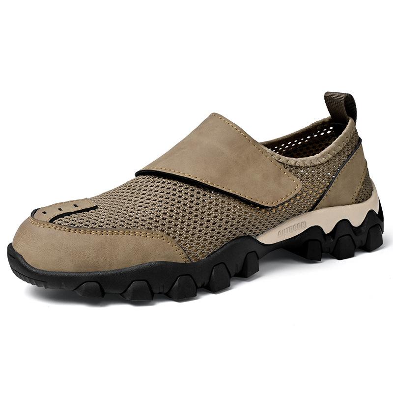 Hole Shoes Men's 2025 New Summer Breathable Beach Shoes Mesh Soft Sole Non-slip Lightweight Outdoor Sports and Leisure Shoes