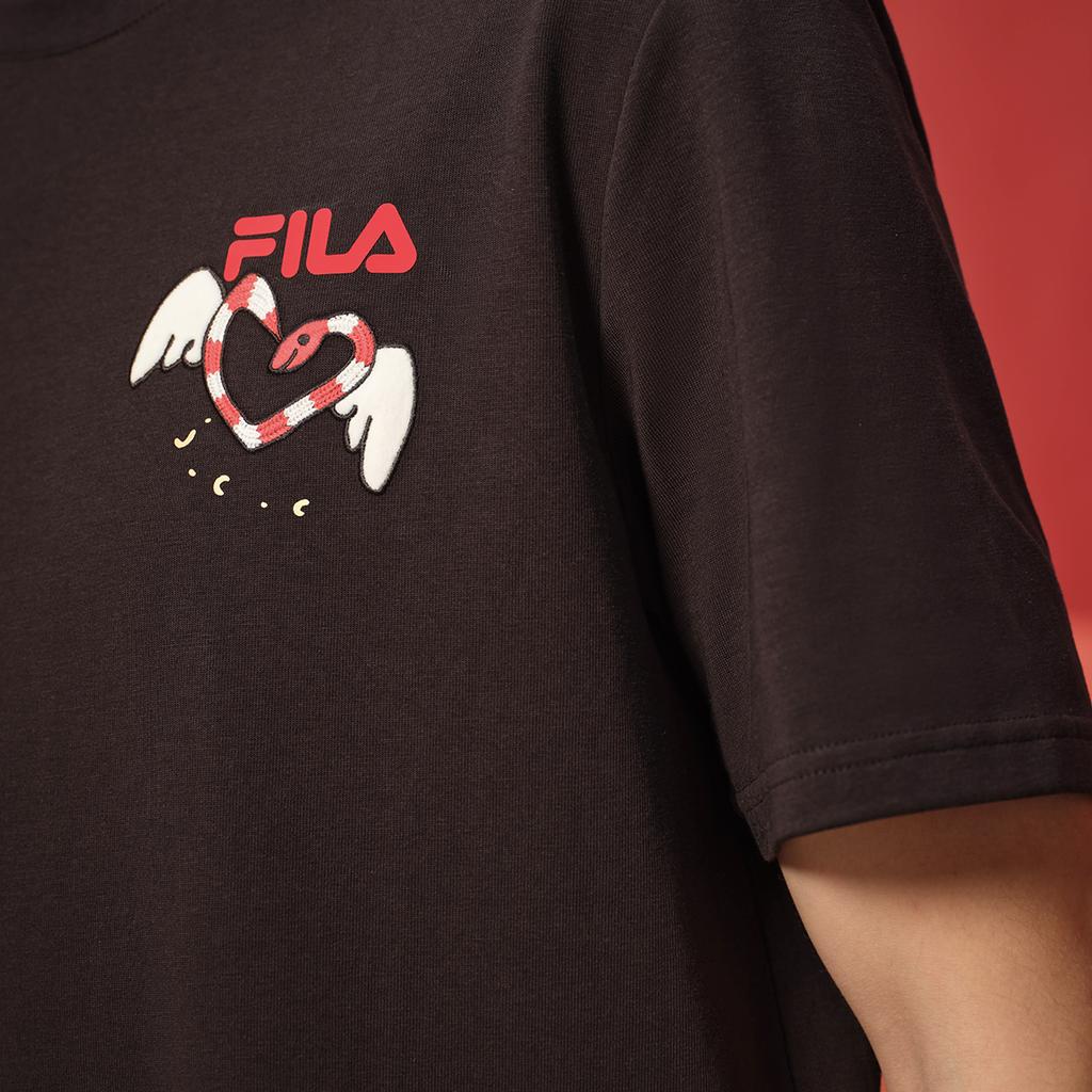 New FILA ORIGINALE SS25 T-Shirt Unisex Jet Black F11U519101F-BK