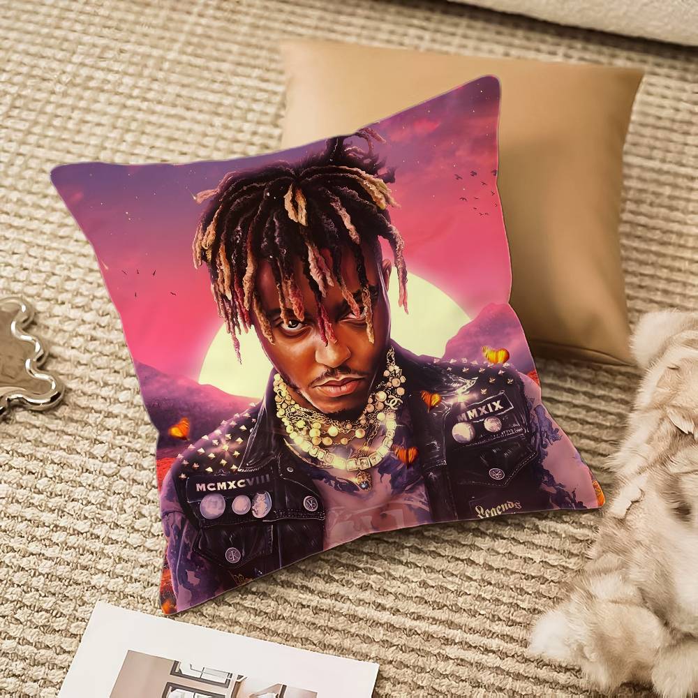 Sänger J-Juice WRLD-MT The Party Never Ends Kissenbezug Komfort Sofa Bett Seidig elegant Verdeckter Reißverschluss Dekorative Kissenhülle