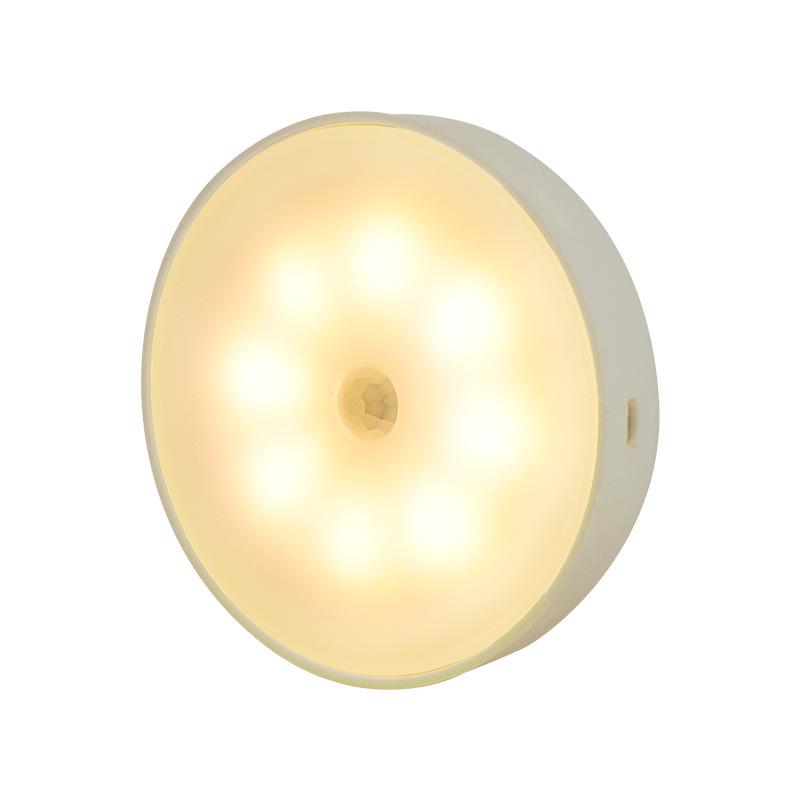 Wireless LED Infrared Sensor Night Light: Rechargeable Magnetic Bedside Lamp