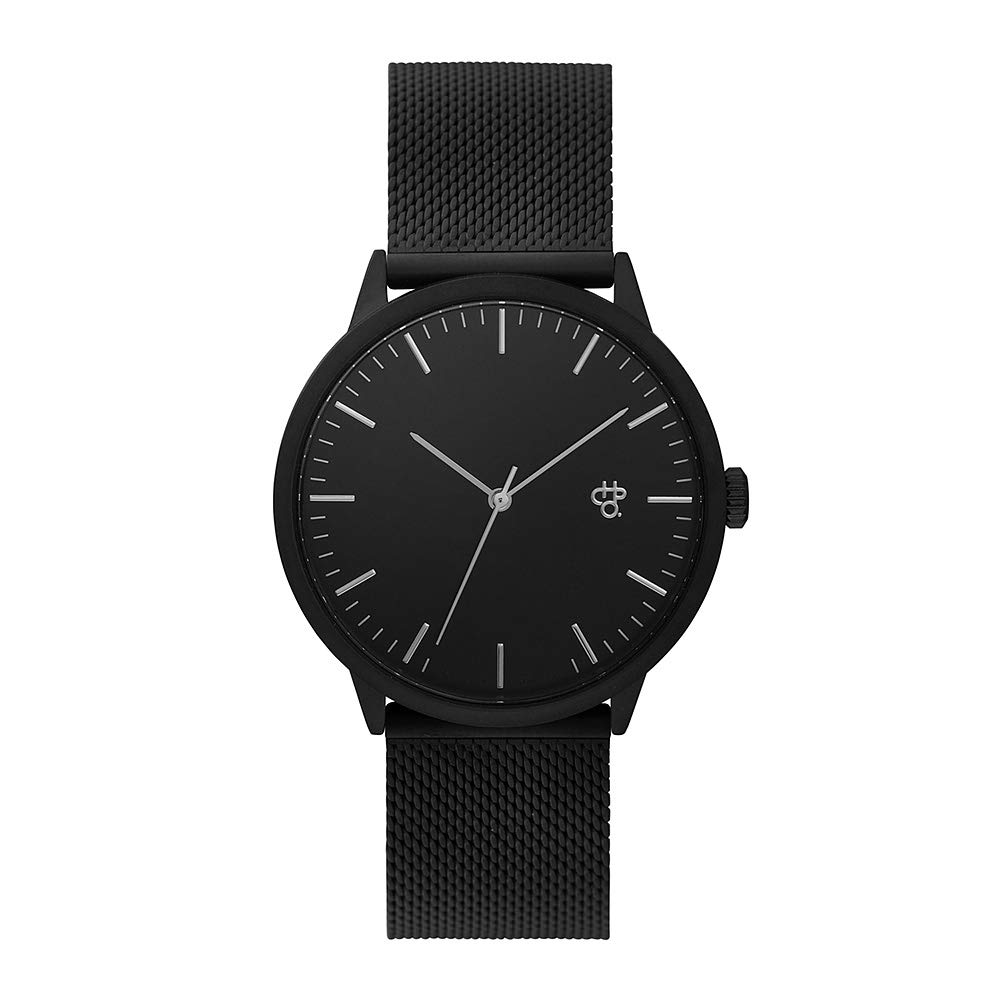CHPO Watch 40mm NANDO Black Silver NANDO Black 14232TT Official Import Men's