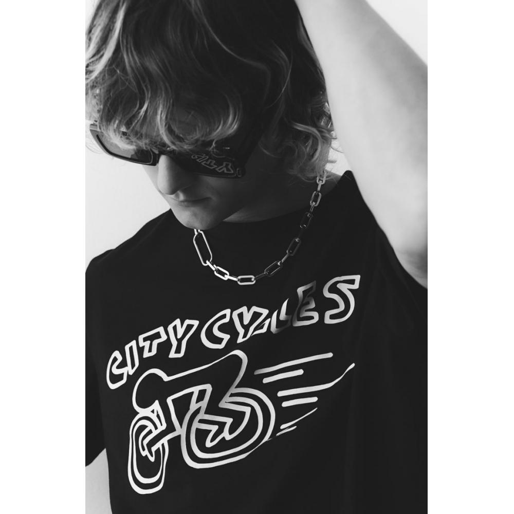 

Черная футболка стандартного кроя HM Keith Haring