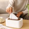 Wooden Cover Tissue Box Plastic Waterproof Napkin Holder Spring Mechanism Removable Tissue Dispenser Living Room