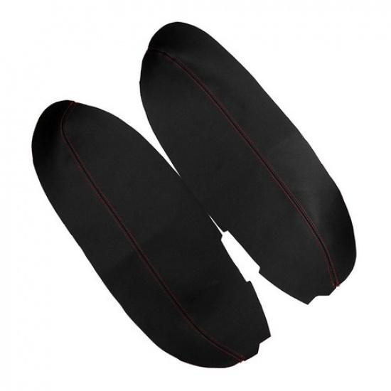 2*Front Door Panels Armrest Black Leather+Red Cover Fit For Acura RL 2005-2012