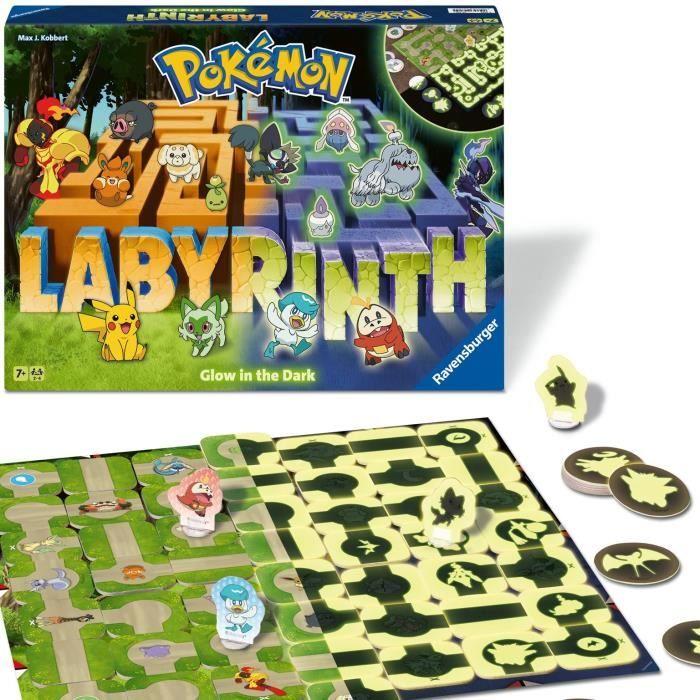 Labyrinthe pokémon, jeu de société classique, glow in the dark, pour enfant et famille, dès 7 ans, 22705, ravensburger
