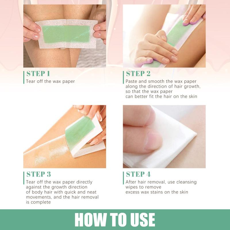 Hair Removal Wax Strips Quick Gentle Hair Removal No Dark Spots Waxing Strips For Legs Arms Underarms Face Easy Use