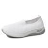 Vita Sneakers för Kvinnor, Casual och Andningsbara Löparskor, Fly-knit Casual Mjuk Sula, Mammas Skor