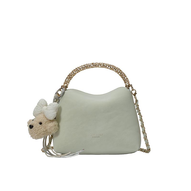 

Small-scale Bag - Summer Fashion Chain Strap Crossbody Bag and Shoulder Water Bucket Bag With pendant зелений