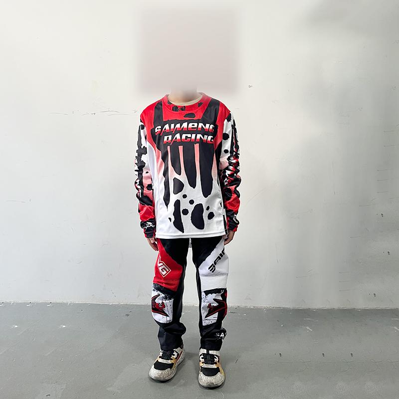Set di abbigliamento da motocross per bambini 4 5 6 7 8 9 10 11 12 13 anni Ragazzi Bambino Motociclista Ragazzo Ragazza Maglia Pantaloni Kit tuta da corsa Fuoristrada Enduro MX MTB