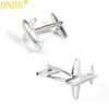 Spot Metal Glossy Silver Airplane Cufflinks Foreign Trade Men's French Shirt Wholesale