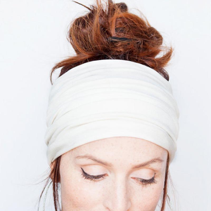 Weiches elastisches Stretch-Lauf-Haarband für Damen, breites Haarband, Kopfwickel, Yoga-Stirnband, Turban, LYD