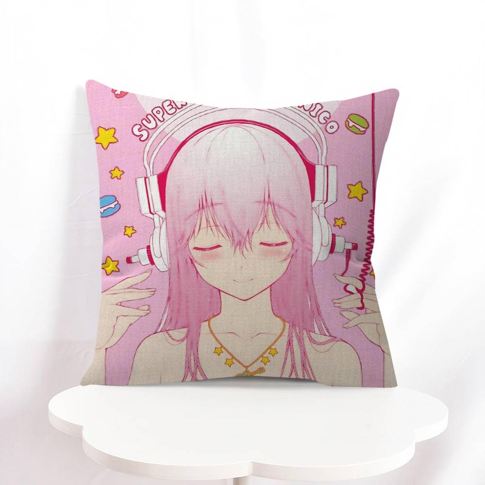 S-Super S-Sonico Pillow Gift Home Office Decoration Pillow Bedroom Sofa Car Cushion CoverPillow Case