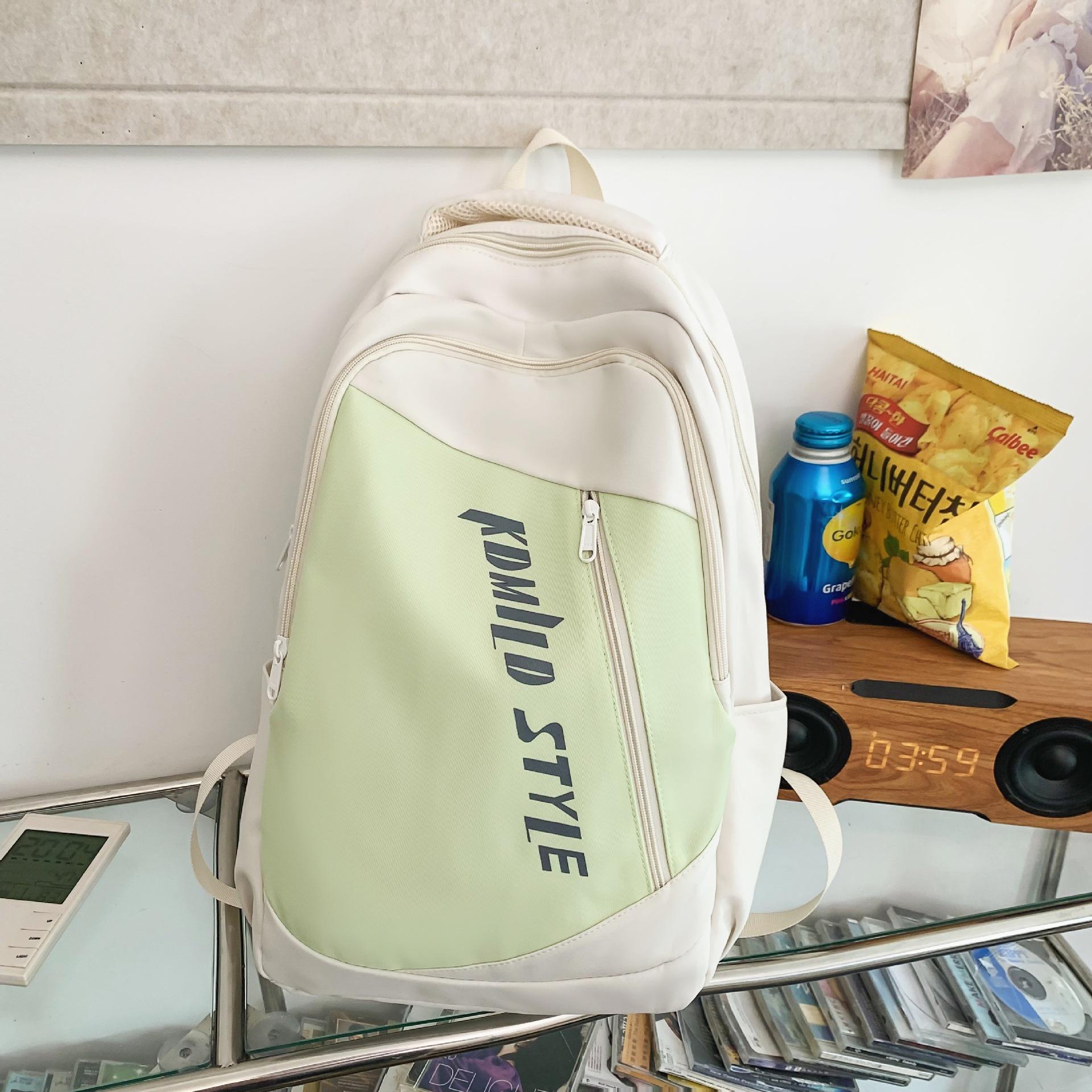 

Рюкзак контрастного кольору. Водонепроникний рюкзак великої ємності. Сумка для молодших школярів. Шкільний портфель зелений