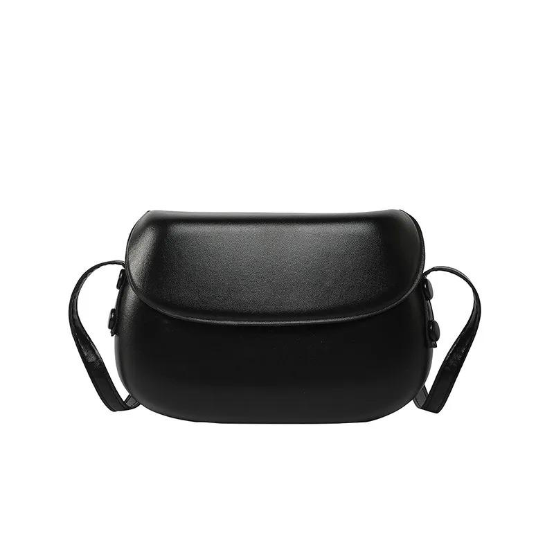 New Vintage Saddle Crossbody Bag for Women, Small Minimalist Shoulder Purse, Versatile Casual Daypack