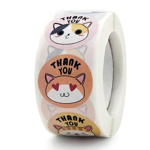 1Inch 50-500Pcs Lovely Cat Stickers For School Reward Stickers Classroom Decoration Encouragement Sticker For Student Teacher