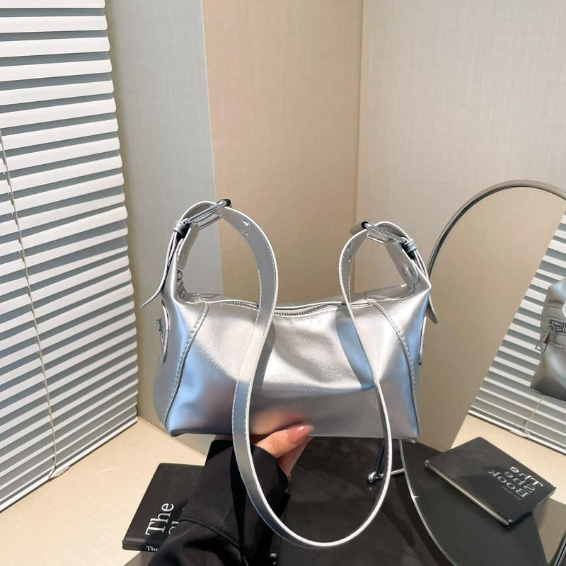 Color Simple Solid Women Casual Pu Leather Shoulder Bag For Daily And Commuting