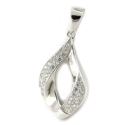 [K6442] - White 'Goddess' Silver Pendant