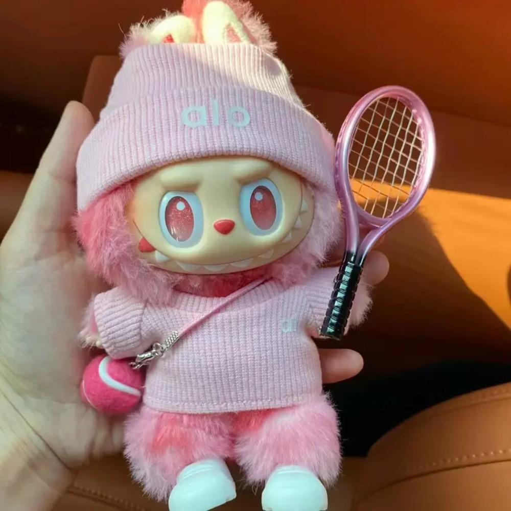 15/17cm panenka Oblečení volnočasový sportovní set pro Labubu oblečení raketa tenisové oblečení Outfit náhradní dekorace hračky doplňky