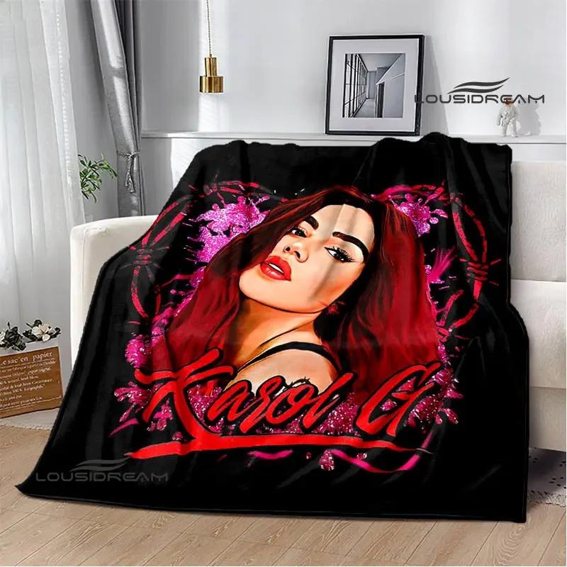 Karol G Fashion Printed Blanket Thin Blanket Soft and Comfortable Blanket Home Travel Blanket Bed Linings Birthday Gift