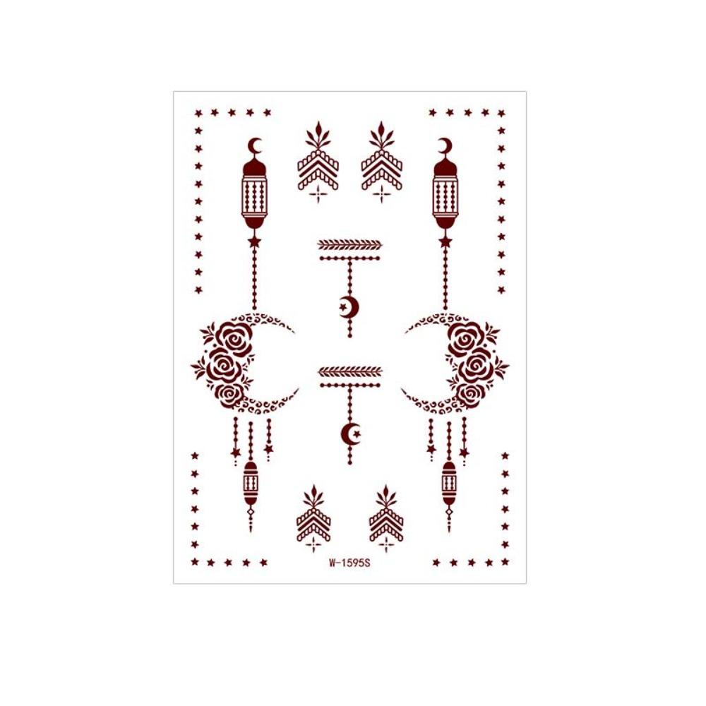 Lace Fake Tattoo Henna Tattoo Stickers Red Mehndi Stickers Body Art Sticker  Finger Hand