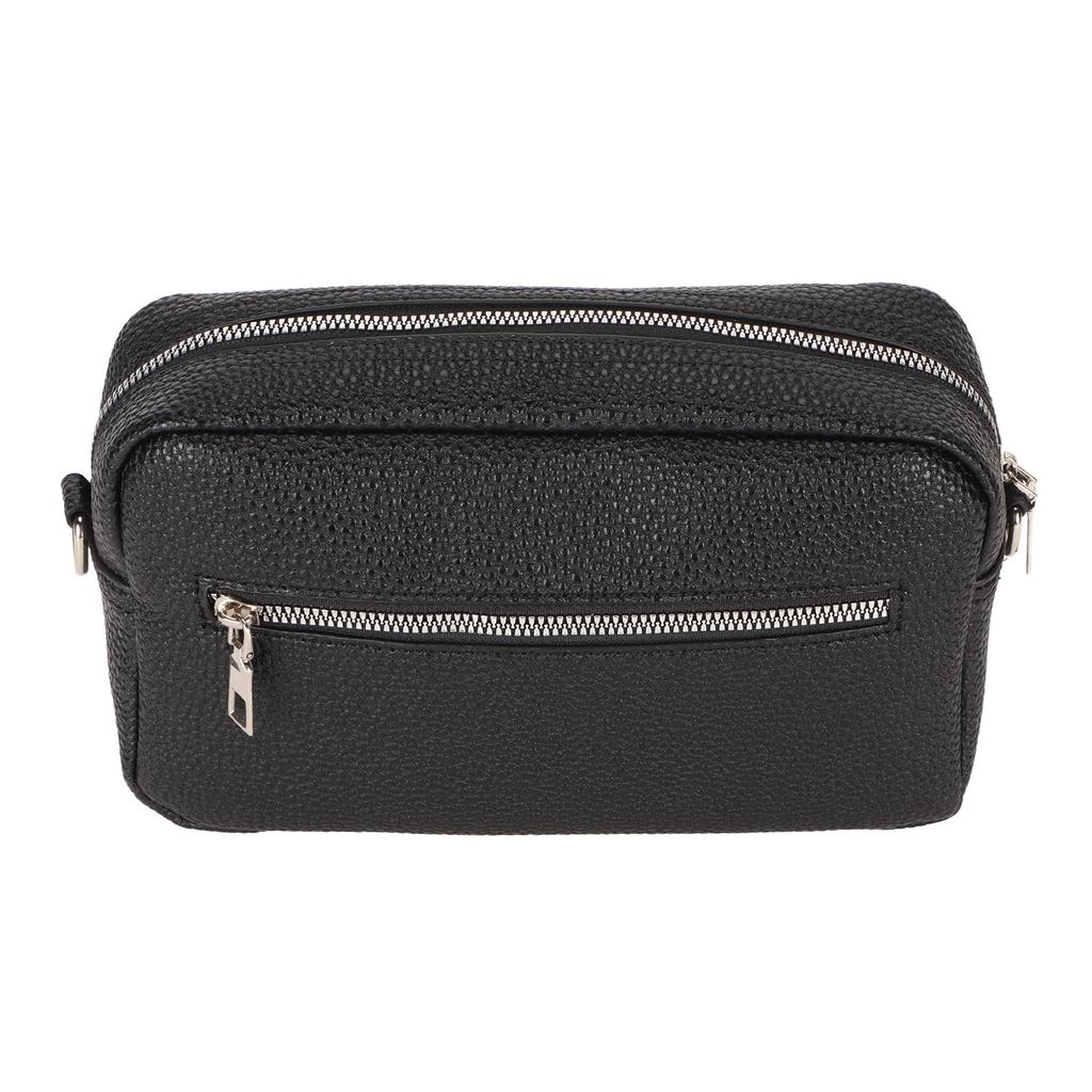 Messenger Shoulder Bag Fashionable PU Leather Large Capacity Messenger One Shoulder Bag Black PU
