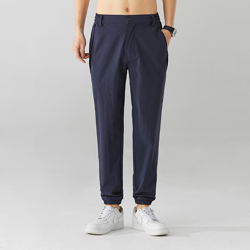 

Мужские быстросохнущие классические повседневные брюки: Дышащий, Водоотталкивающий, Ветрозащитный, Эластичные щиколотки, Пряжка для ремня для весны и лета. 5XL синий