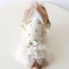 Winter Jacquard Flared Sleeve Fleece Dress Dogs Cats Pet Clothes