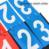 4-Digit Flip Scoreboard, PU Leather Portable Scoring Counter 6.3x14.2 Inch, Foldable Score Keeper for School, Tabletop Games and Daily Entertainment